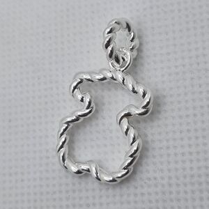 Tous Twisted Pendant with Bear Silhouette